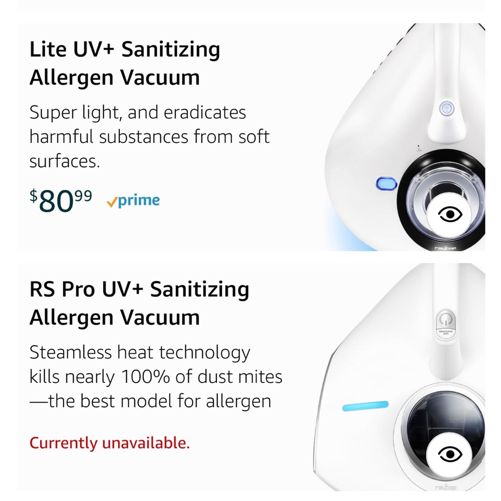 Raycop sanitizing pro vaccum